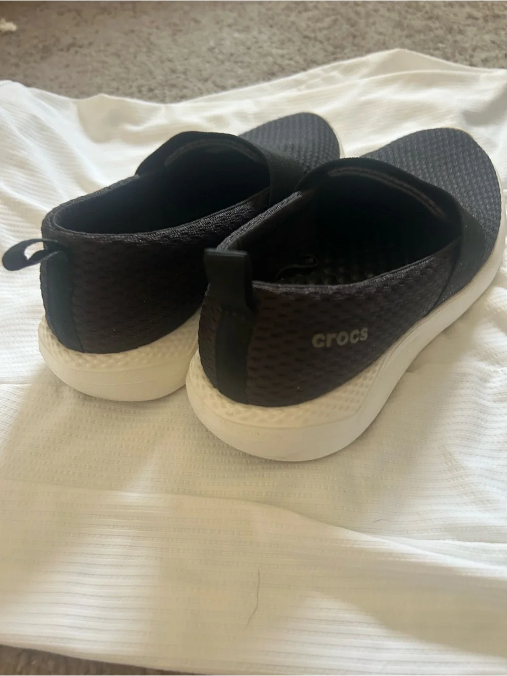 Crocs LiteRide Slip-On Sneakers - Women’s Size 6 Black